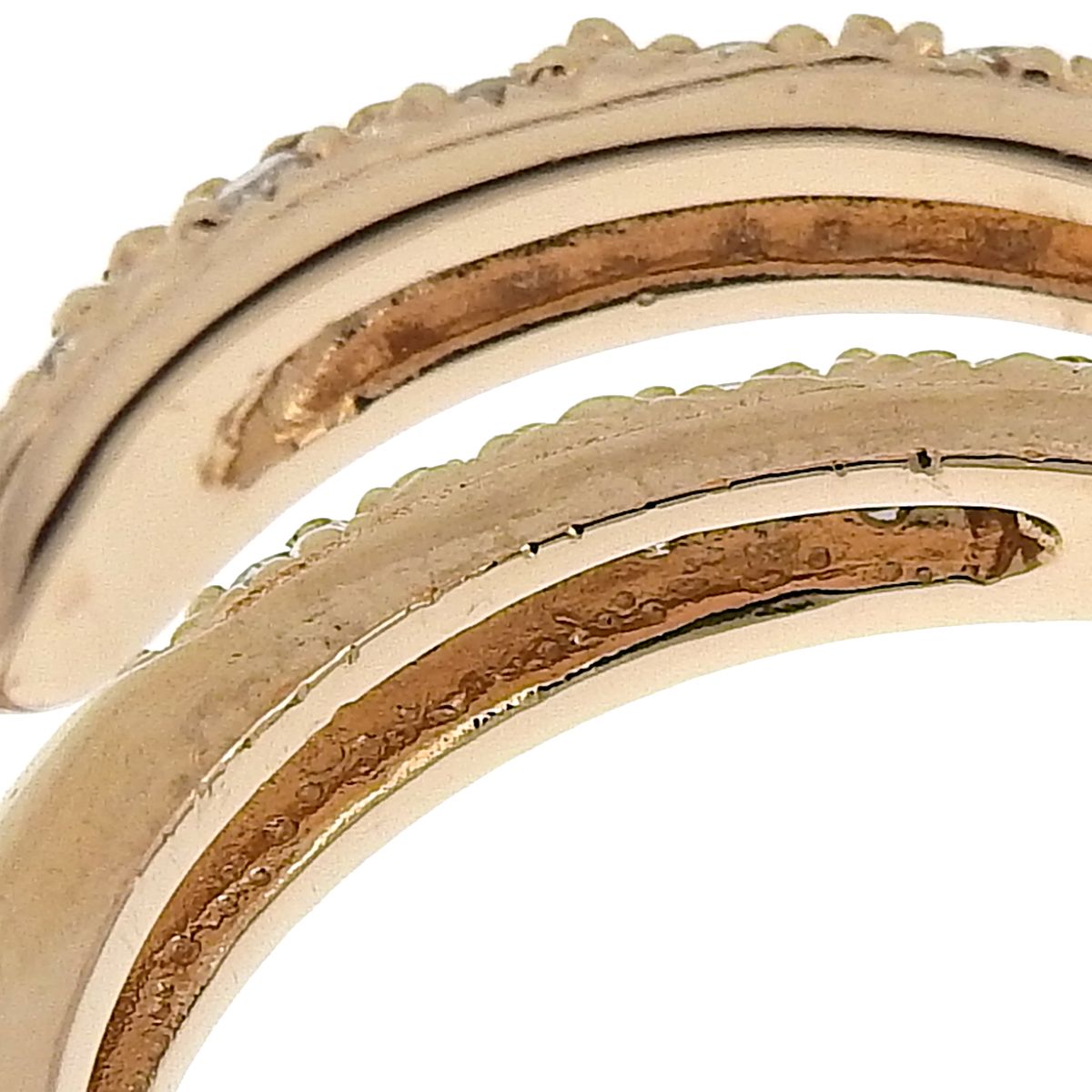 D0.782 ダイヤモンド オープン リング K18 イエローゴールド YG K18  