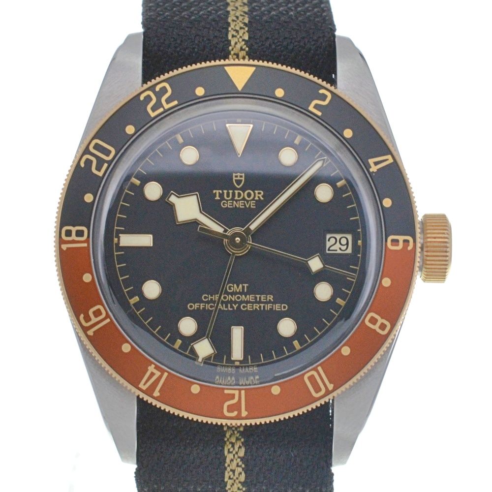 チューダー  チュードル TUDOR M79833MN-0004 ブラックベイ GMT デイト 自動巻き メンズ美品箱付き K#134306