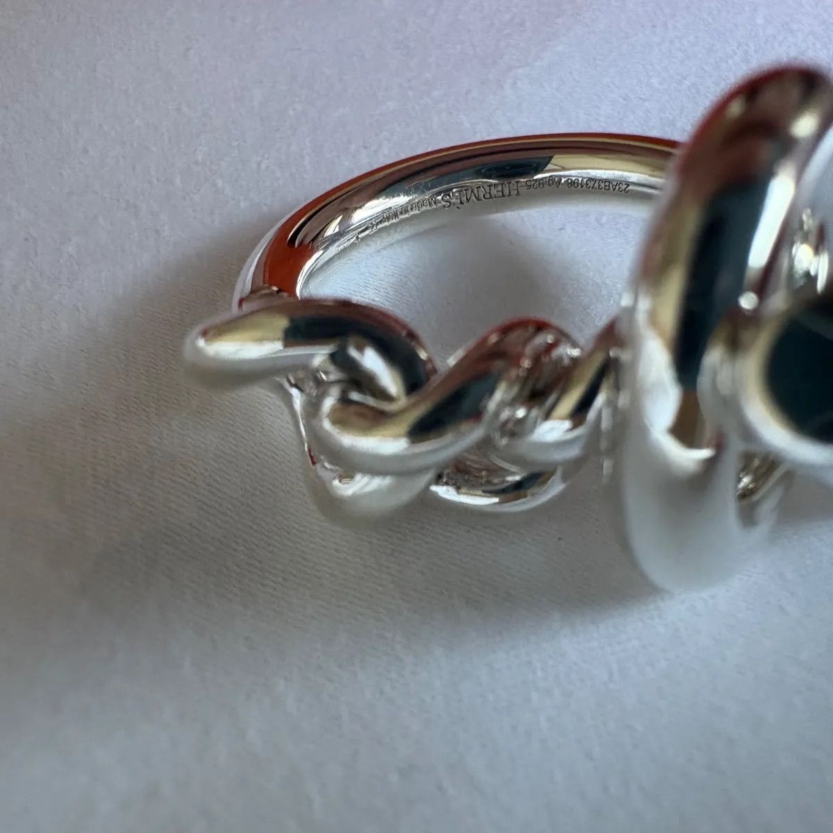 「最終値下げ」新品未使用エルメス リング クロワゼットGMシルバー 55号 人気☆》エルメス クロワゼット GM リング シルバー i (HERMES/指輪