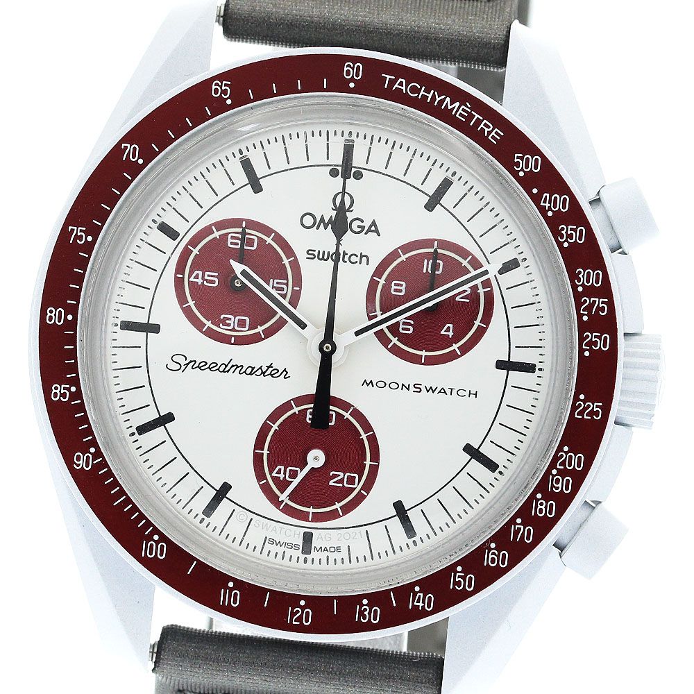 スウォッチ Swatch SO33M101 OMEGA×Swatch MISSION TO PLUTO クォーツ メンズ極美品箱・保証書付き_873346