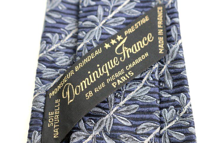 【良品/即決】 ドミニクフランス スター Dominique France Star ドット柄 最高級ヘビーシルク メンズ ネクタイ ブルー ドミニクフランス スター ブランド ネクタイ シルク 小紋柄 総柄