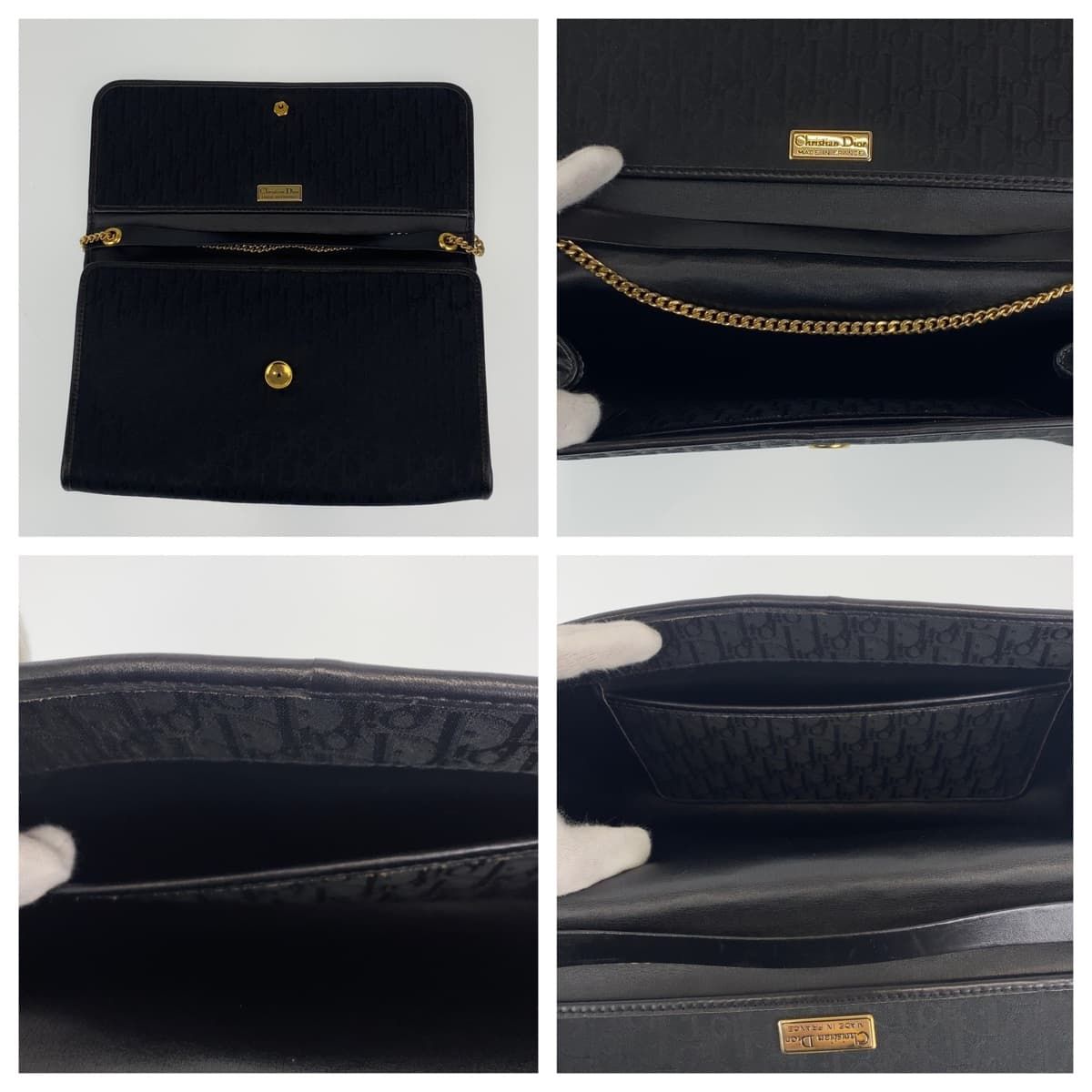 希少✨オールドディオール ショルダー ハンドバッグ トロッター ブラック Christian Dior クリスチャン ディオール トロッター ショルダーバッグ