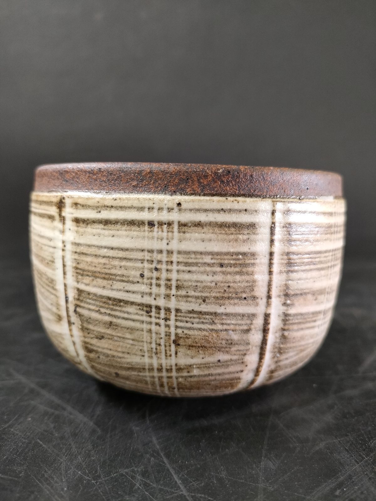 茶道具　御深井焼　南山窯　田沼春ニ作　染付　汲出茶碗　五客　共箱　V　9298 F2-01/南山窯/田沼春二 ストア 造/焼締茶文小鉢 5客/共箱/茶碗/向付