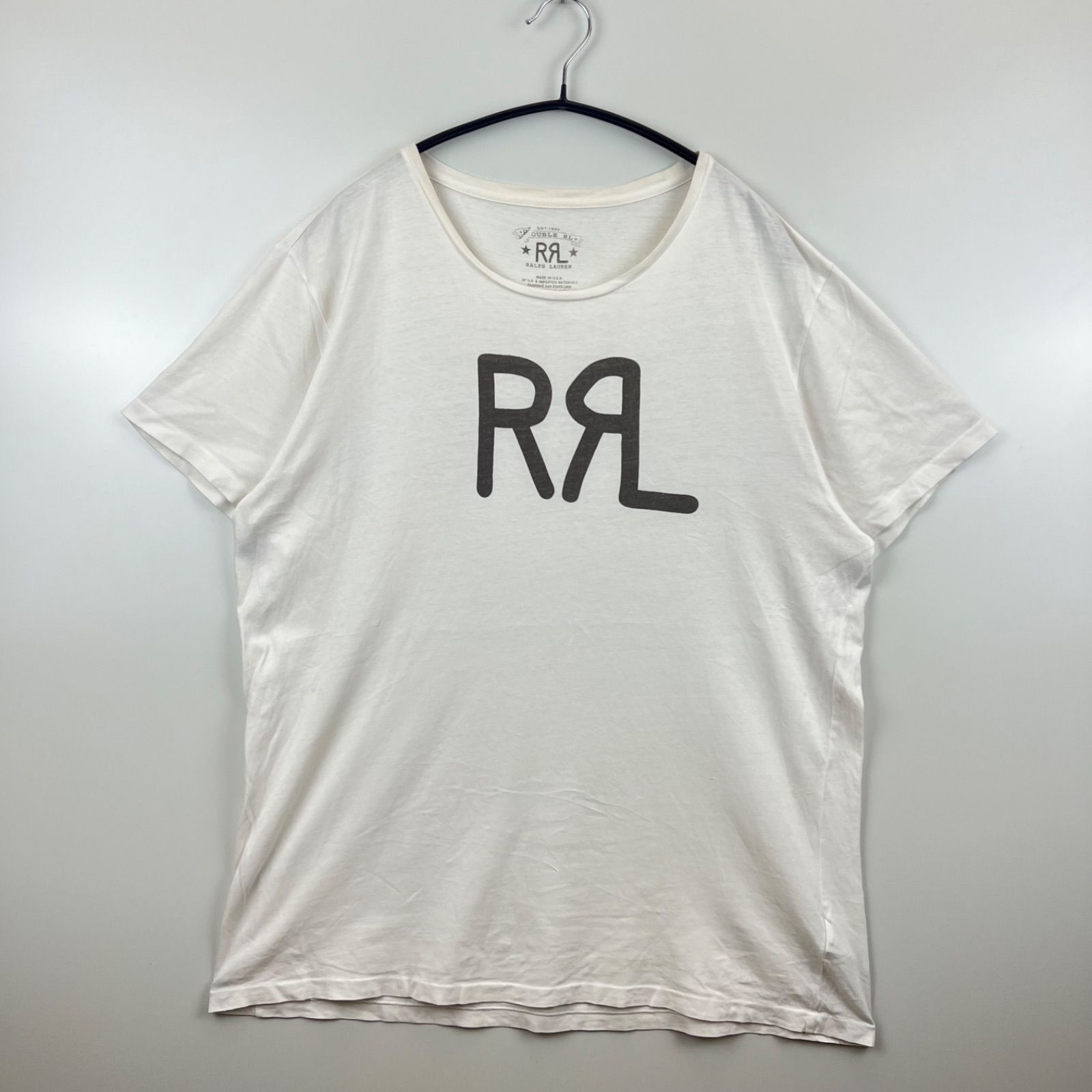 MADE IN USA】RRL ダブルアールエル LOGO TEE WHITE