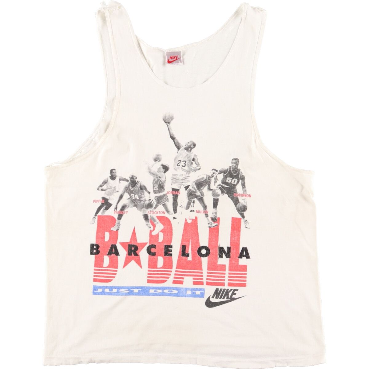 古着 90年代 ナイキ NIKE JUST DO IT 銀タグ タンクトップ USA製 メンズL