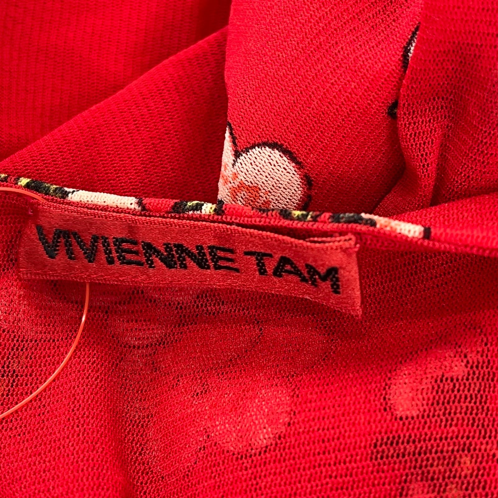 美品 ヴィヴィアンタム VIVIENNE TAM 梅 花柄 パワーネット