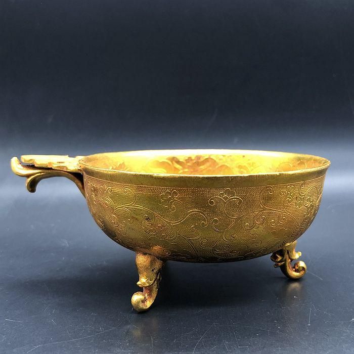 銅器 花開富貴杯 客間 玄関 装飾品 工芸品 置物 - メルカリ