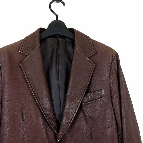 【最終値下げです】Paul Smith ブラウン レザージャケット ポールスミス PAUL SMITH レザージャケット ブレザー 本革 ラム