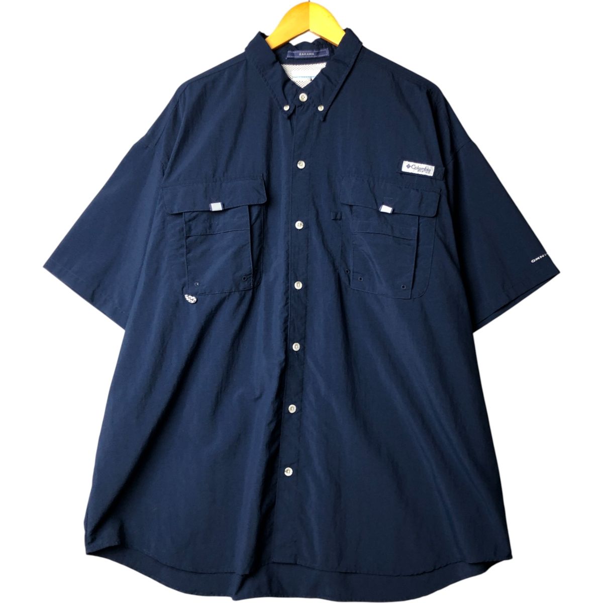 古着 コロンビア Columbia PFG OMNI-SHADE オム二シェイド ボタンダウン 半袖 フィッシングシャツ メンズXXL相当/eaa573207
