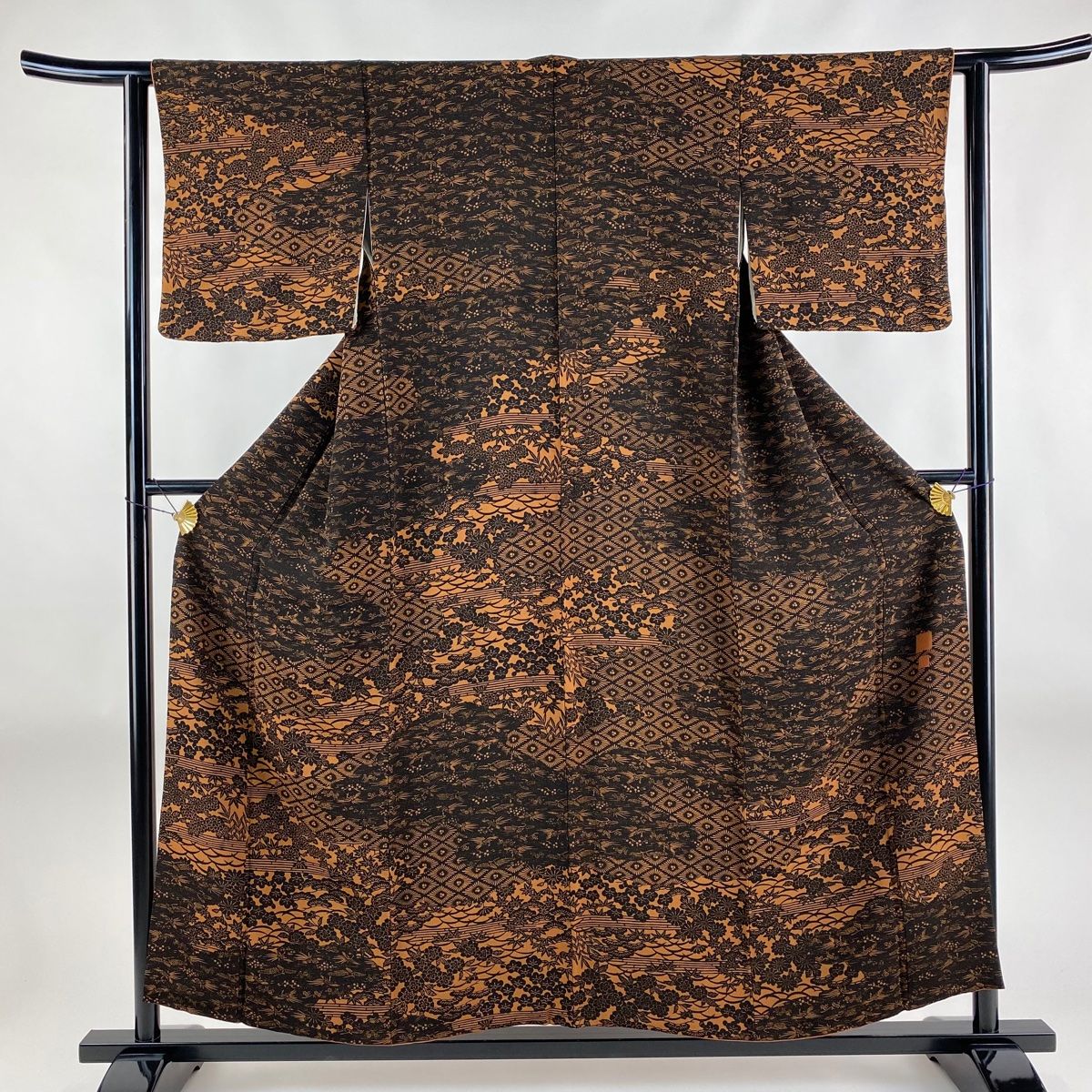 小紋 身丈160.5cm 裄丈64cm 正絹 擁する 美品 逸品 【中古】 