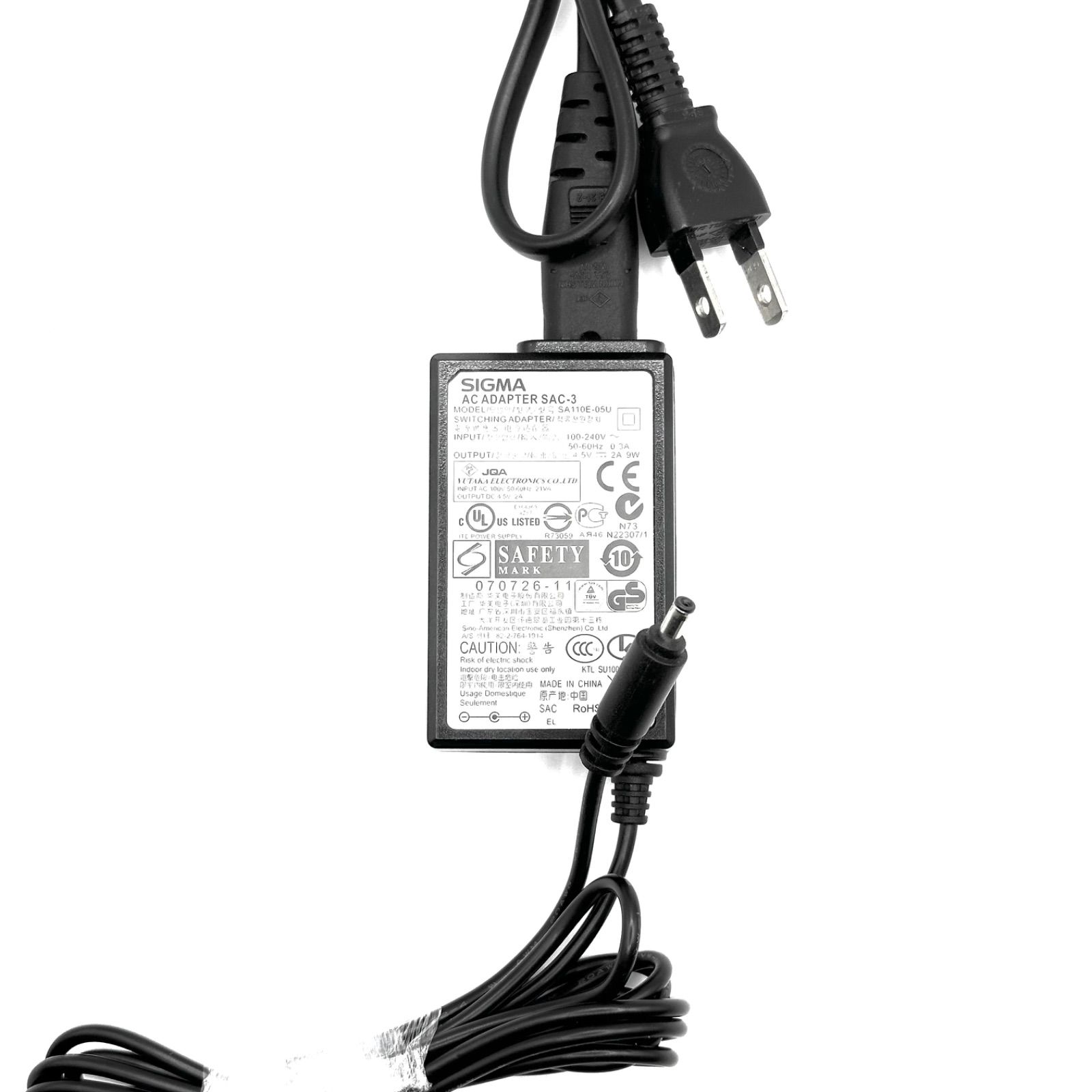 SIGMA SAC-3 AC Adapter シグマ ACアダプター アダプタ 電源アダプター 純正 純正品 DP1 DP2 DP3 デジカメ  デジタルカメラ カメラ プラグ外径 約 3.5mm センタープラス 621-1026 - メルカリ