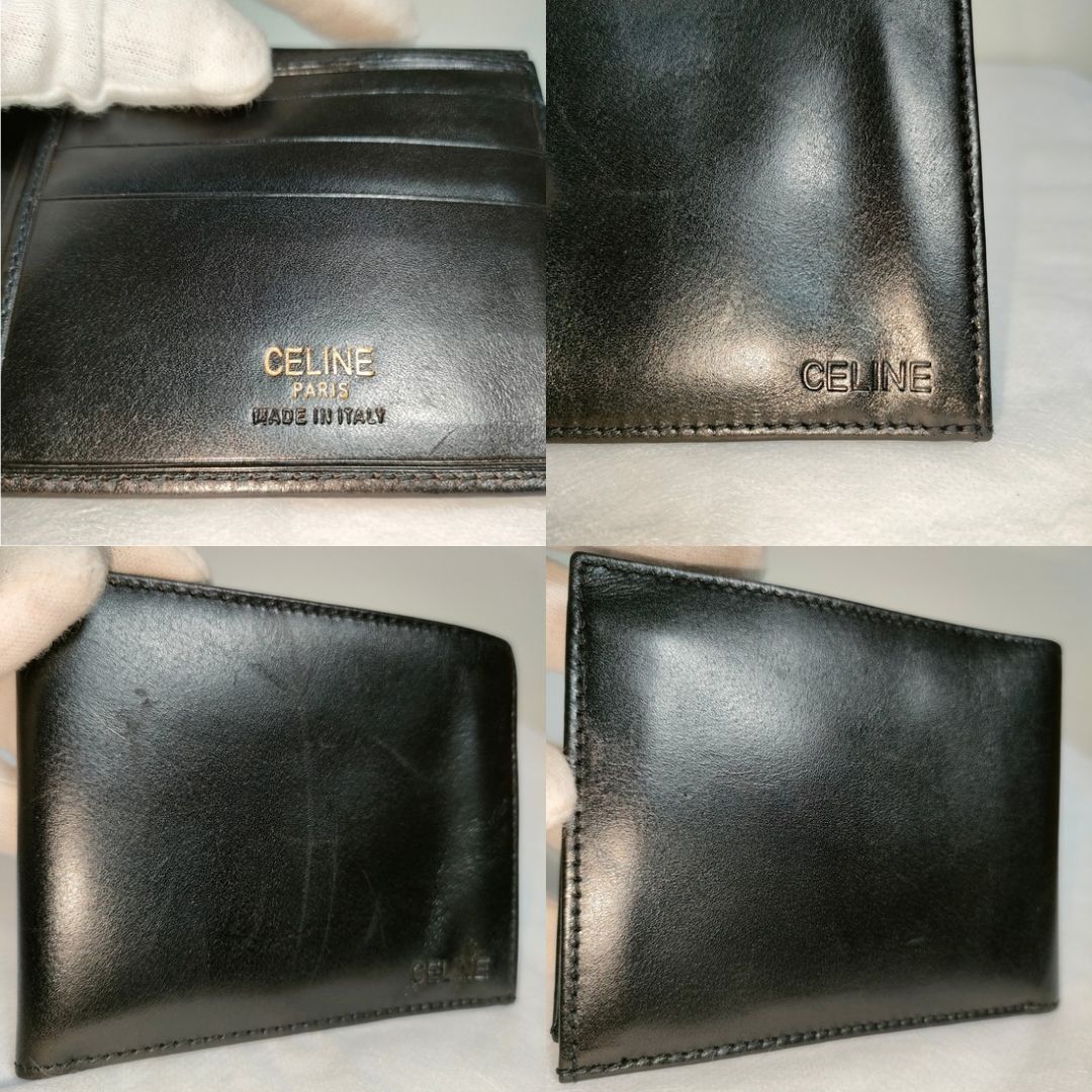 CELINE 財布 2つ折り レザー ブラック 黒 29 - メルカリ