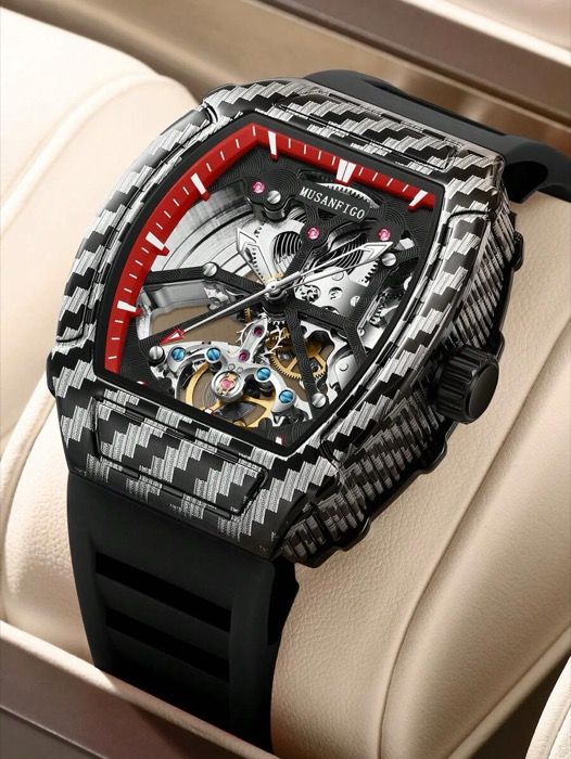 腕時計 メンズ 機械式 メンズ 自動巻き 中空 機械式腕時計 発光 ファッションカジュアル腕時計 - メンズへの理想的なギフト