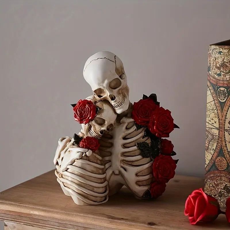 置物 装飾品 人形 フィギュア 骸骨 ドクロ スカル スケルトン ペア