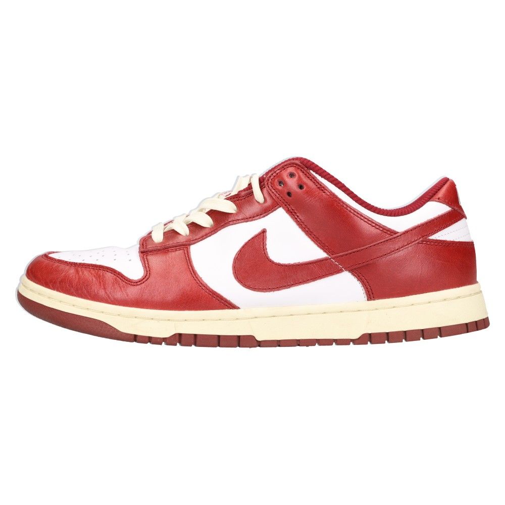 NIKE (ナイキ) WMNS DUNK LOW PRM TEAM RED AND WHITE ウィメンズ ダンクロー チームレッドアンドホワイト ローカットスニーカー ホワイト/レッド US12/29cm FJ4555-100