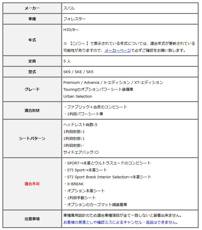 【人気正規店】 Clazzio クラッツィオ シートカバー L ライン フォレスター SK9 | SKE | SK5 H30|8～ EF-8156 【売り尽くし！】