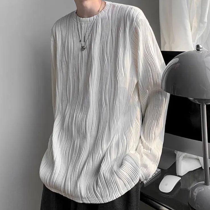 Tシャツ メンズ 無地 長袖 ゆったり ファッション おおきい 厚手 生地 サイズ ビッグT 無地 人気 カジュアル ファッション 丸襟 柔らかい肌触り 釣り 長め メッシュ ゆったり ロング 快適 ストリート トレーナー インナー 肌着 春秋服 白