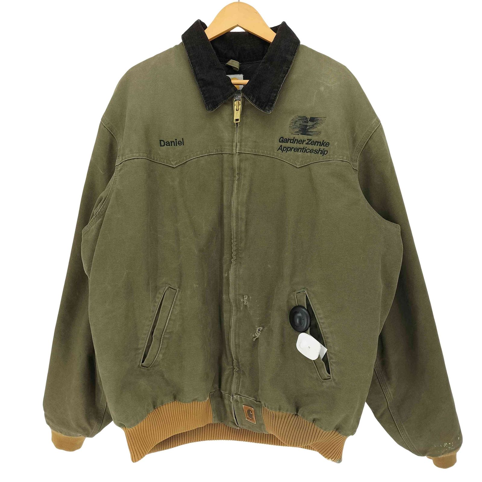 カーハート Carhartt メキシコ製 企業ロゴ Santa Fe Jacket サンタフェジャケット ダック地ワークジャケット メンズ 2XL Tall