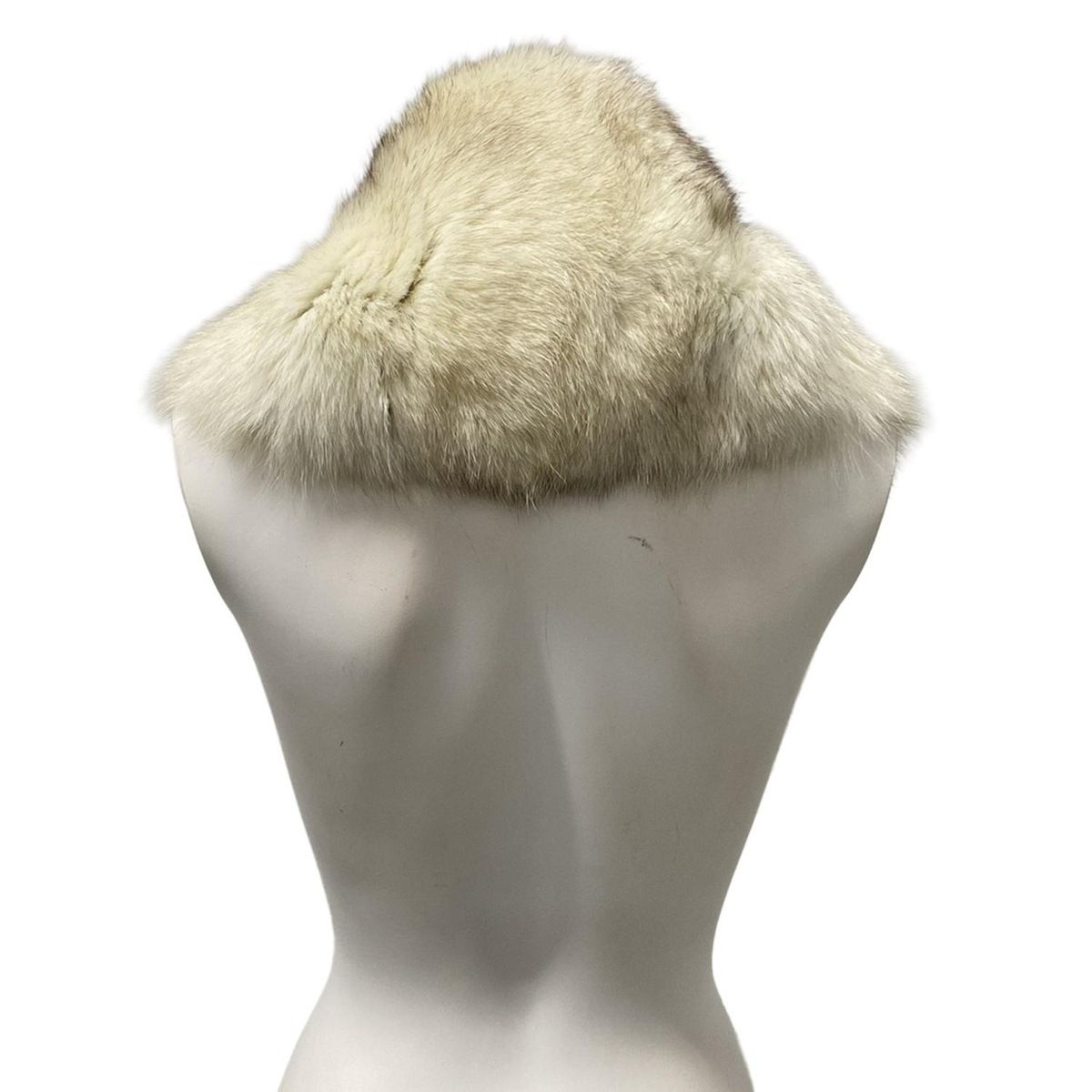 SAGA FOX サガフォックス マフラー - アイボリー×ベージュ×ダークブラウン ティペット フォックス