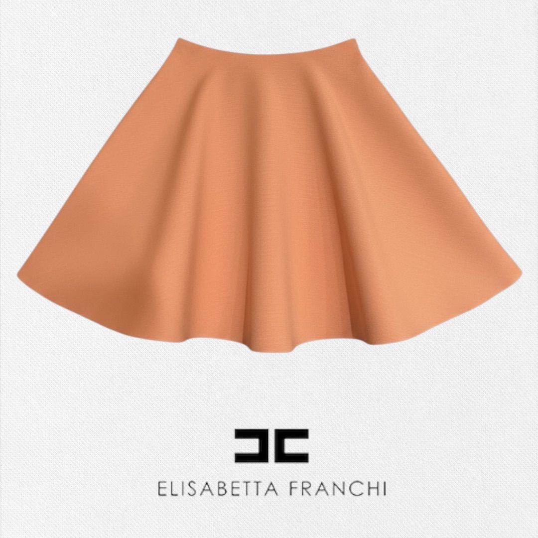エリザベッタ ELISABETTA FRANCHI ミニスカート 38サイズ レンガ レディーススカート イタリア製