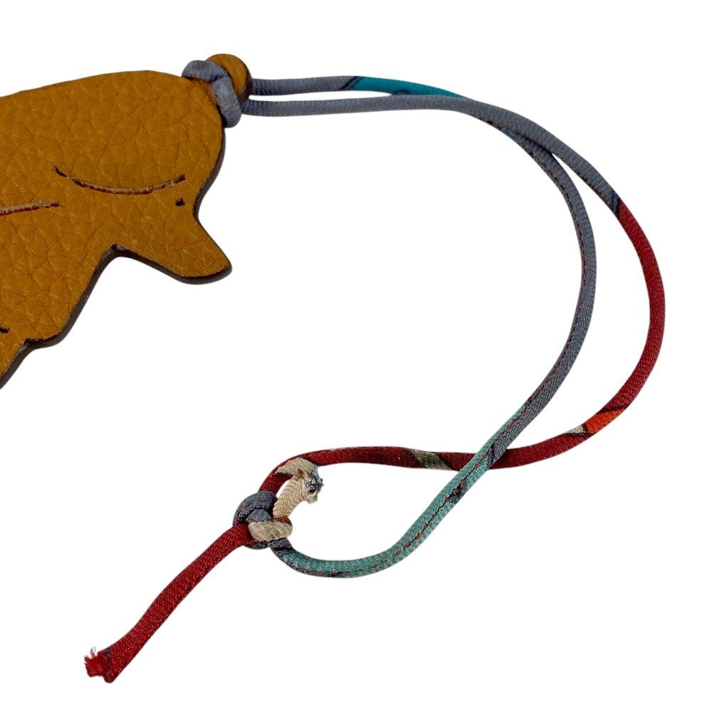 エルメス プティアッシュ ダックスフンド 犬 バッグチャーム オレンジ