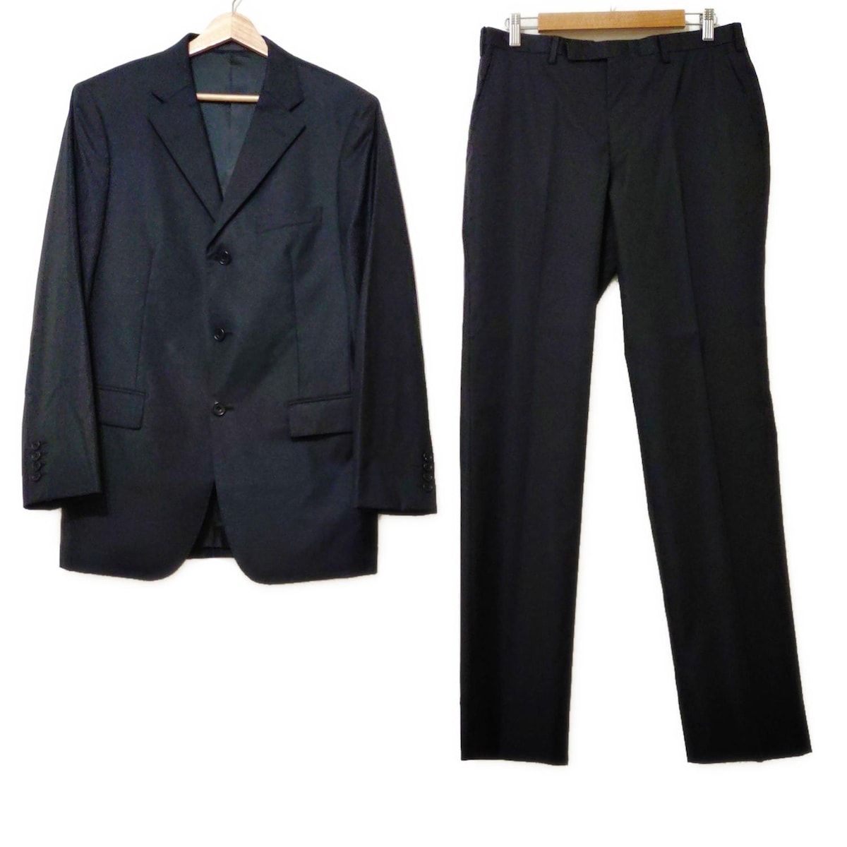 Burberry Black Label バーバリーブラックレーベル シングルスーツ メンズ - 黒 ウール