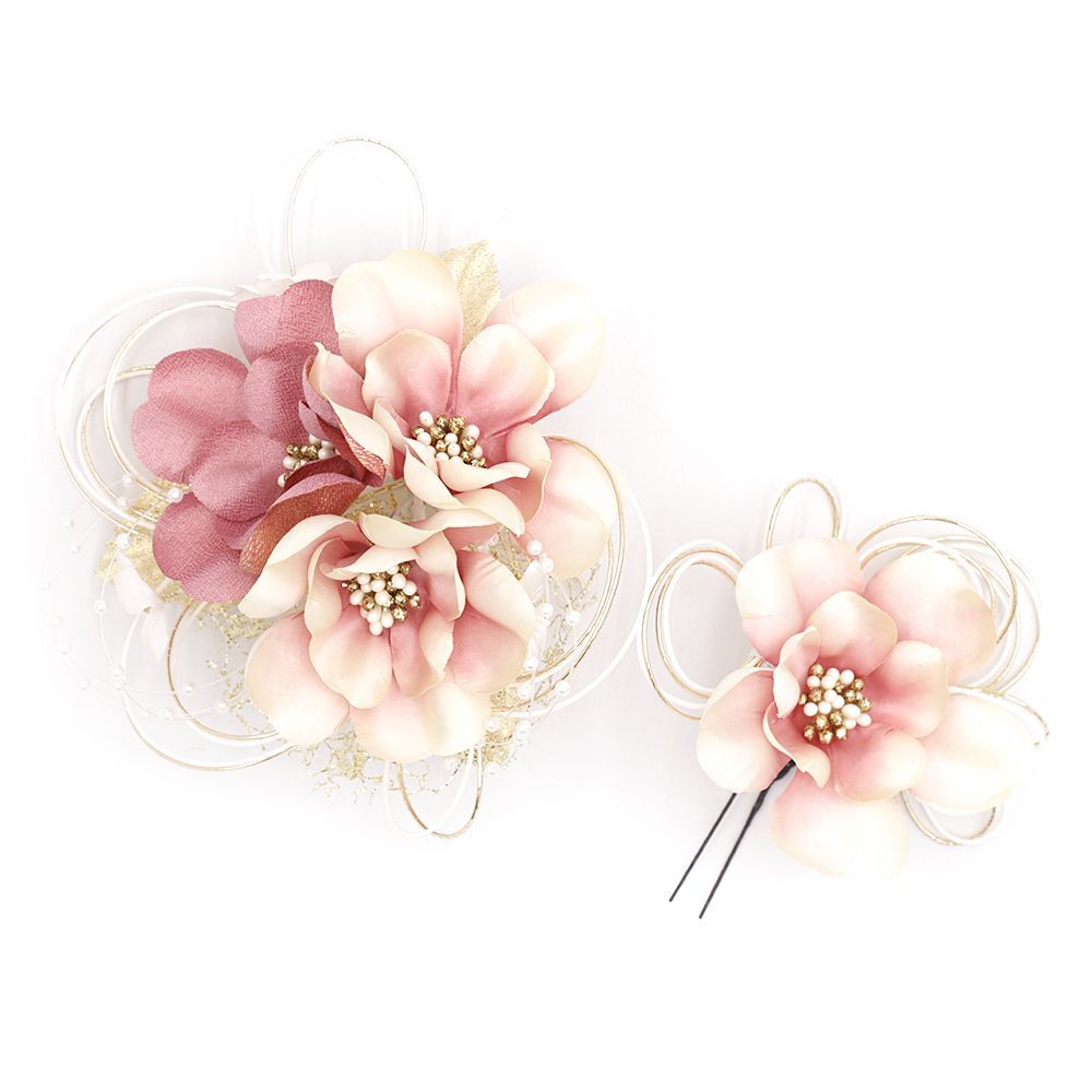 髪飾り 成人式 水引 振袖 前撮り 袴 花 ピンク 白 レース パール