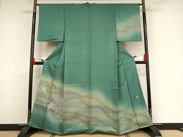 平和屋着物○久保田一竹 幻の辻が花 訪問着 暈し染め 金通し地