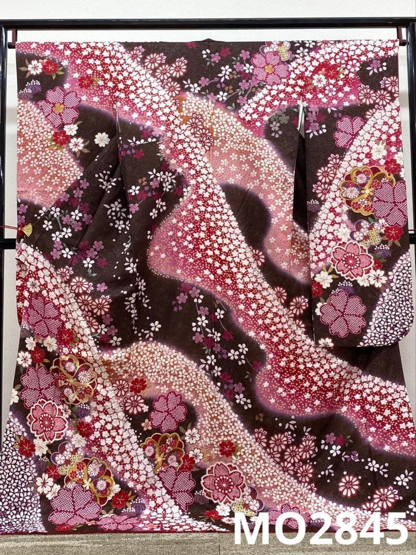振袖 豪華 銀通し 金彩 紋意匠 絞り加工 桜 身丈175cm トールサイズ