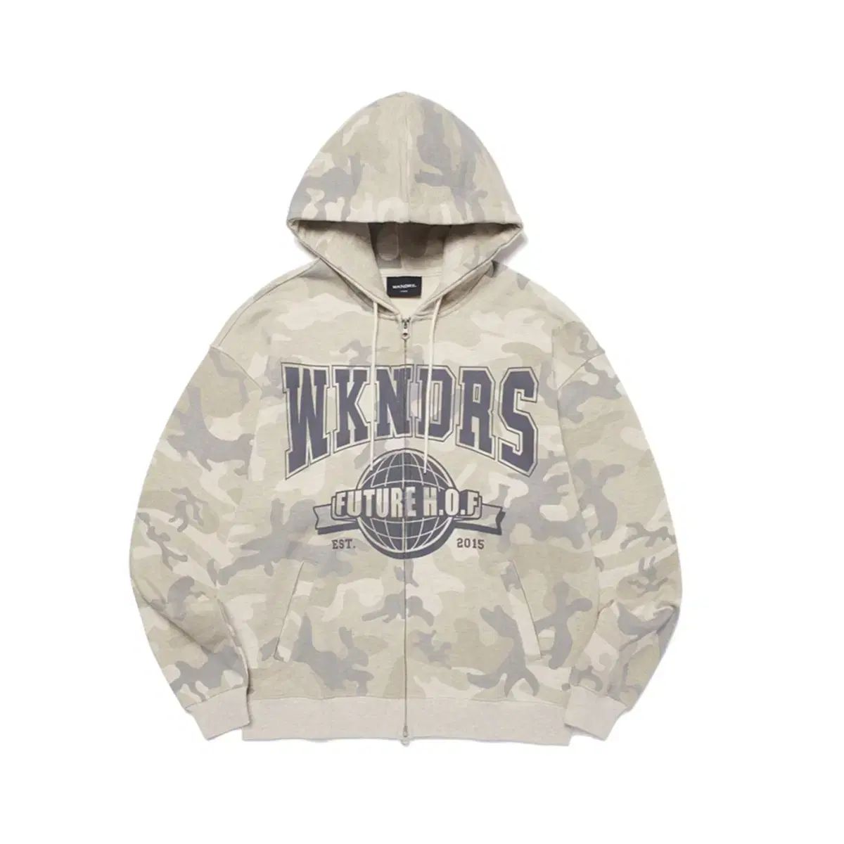 L WKNDRS(ウィークエンダーズ) カモフラ フード付き ジップアップパーカー