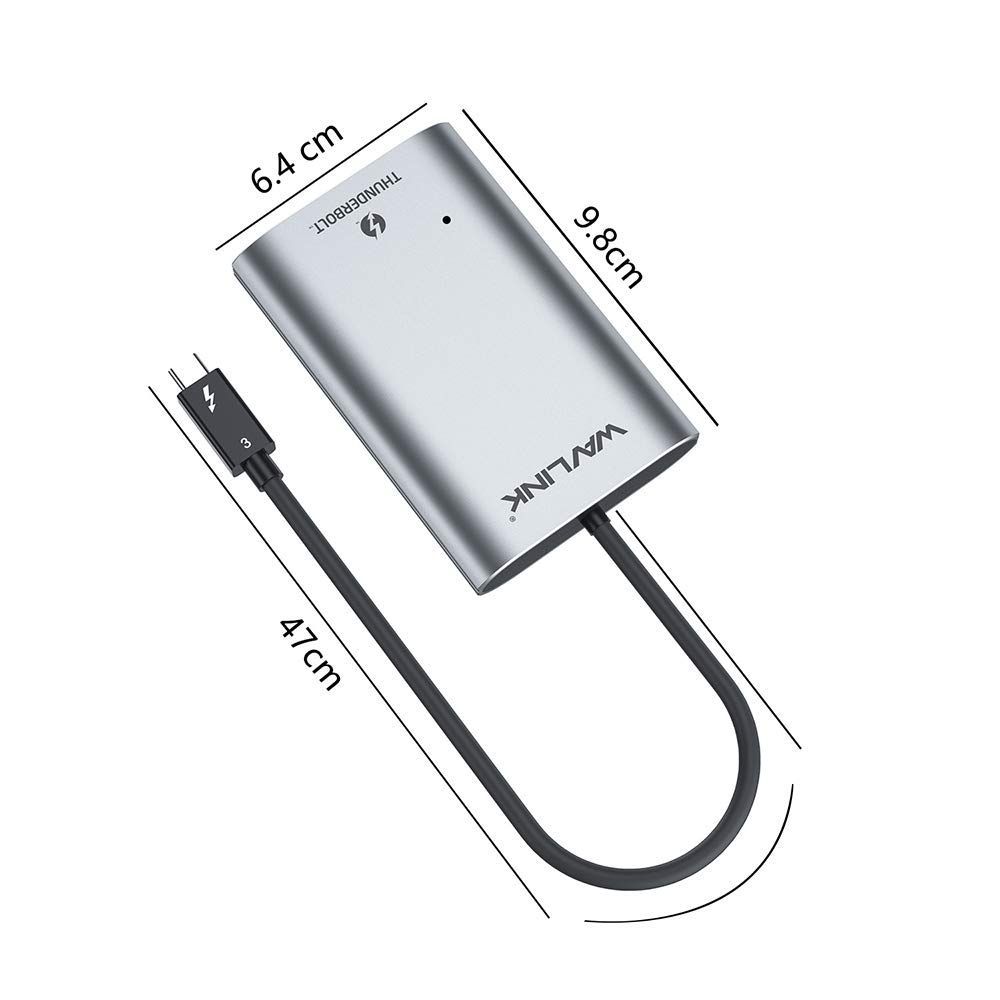 HDMIアダプター デュアル4K シングル5K ディスプレイアダプター Thunderbolt サンダーボルト３ 3 Dual 4K or Single Wavlink 5K HDMI Adapter Mac＆Windows 対応 USB-Cとは非