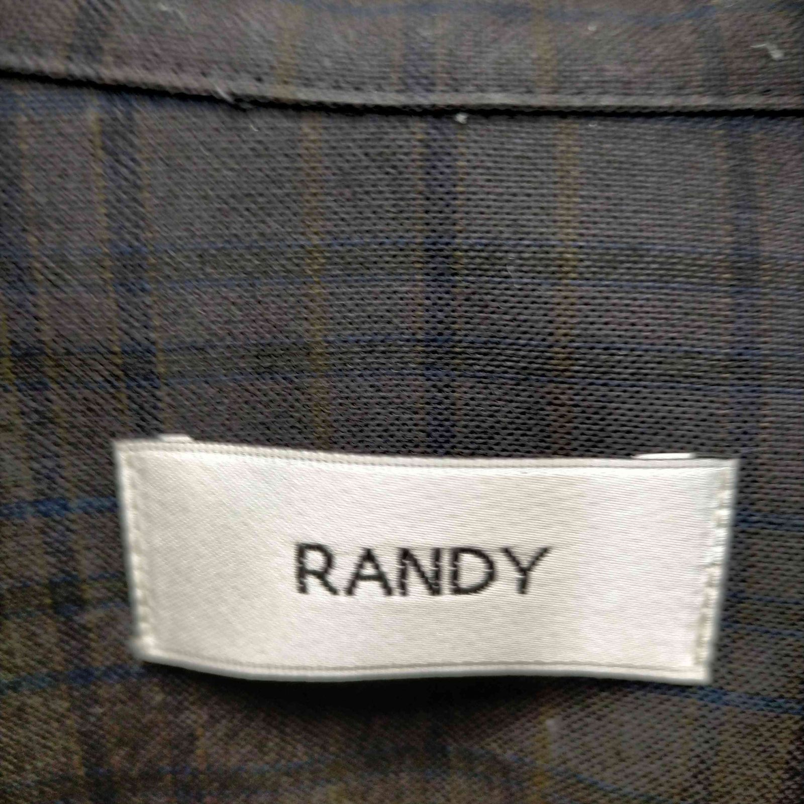 ランディ RANDY 21AW Lean Checked ポリウールチェックシャツ メンズ