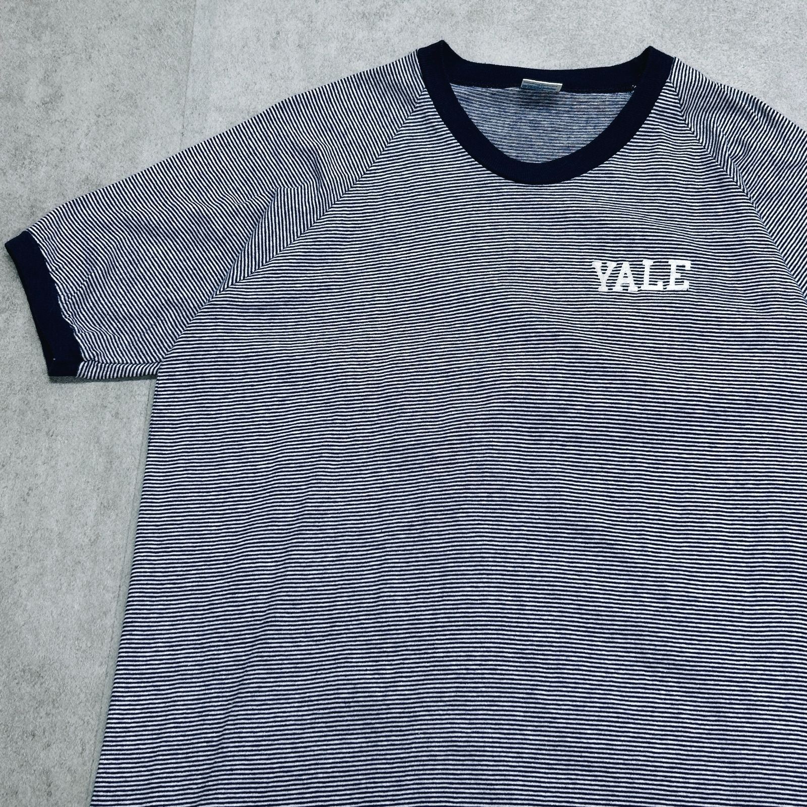 激レア 70s USA製 チャンピオン YALE カレッジロゴ バータグ ボーダー 
