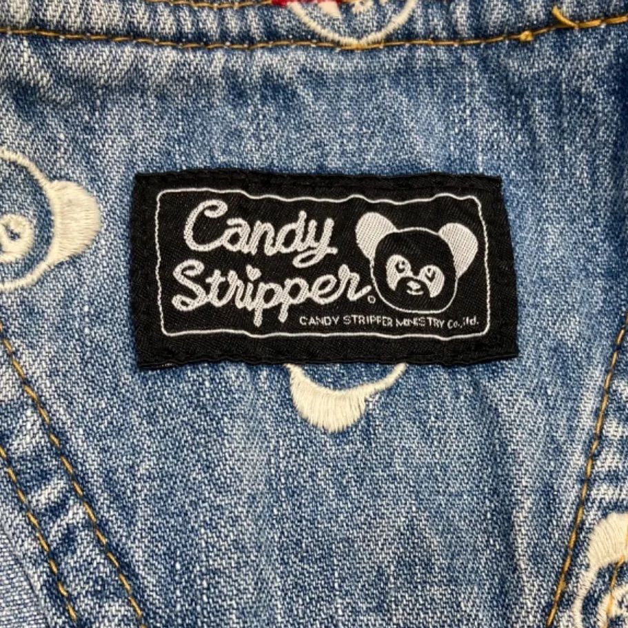 Candy Stripper キャンディストリッパー パンダ刺繍柄 デニム