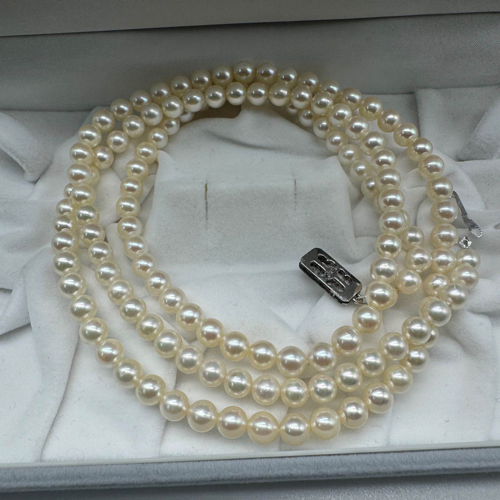 美品 アコヤ真珠 パール テリ◎ ロングネックレス 本真珠