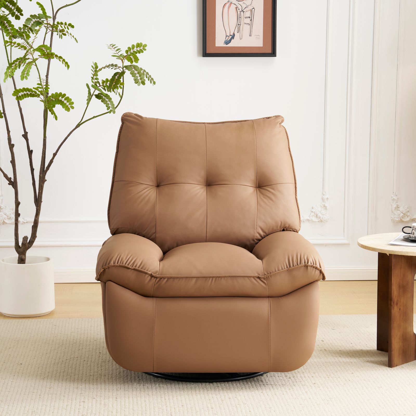 電動リクライニングソファ ブラウンレザー 3人掛けヤマダオリジナル