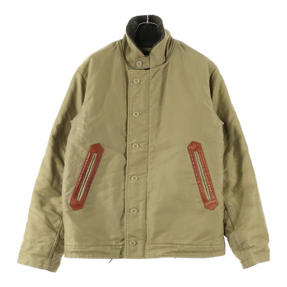 TROPHY CLOTHING トロフィークロージング 裏地ボア ジップアップ デッキジャケット ベージュ