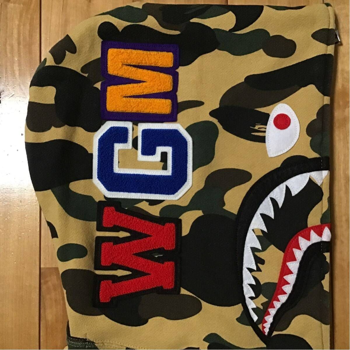 1st camo yellow シャーク パーカー Sサイズ shark full zip hoodie a