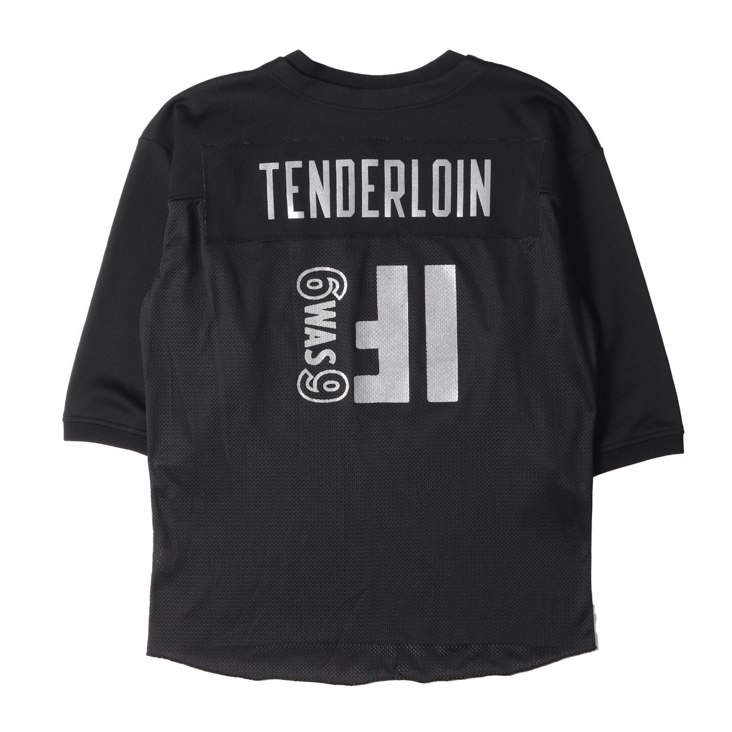 TENDERLOIN テンダーロイン Tシャツ サイズ:M 21SS メッシュジャージ 7分袖 フットボール トップ NFL MESH  JERSEY!!! ブラック トップス カットソー【メンズ】 - メルカリ