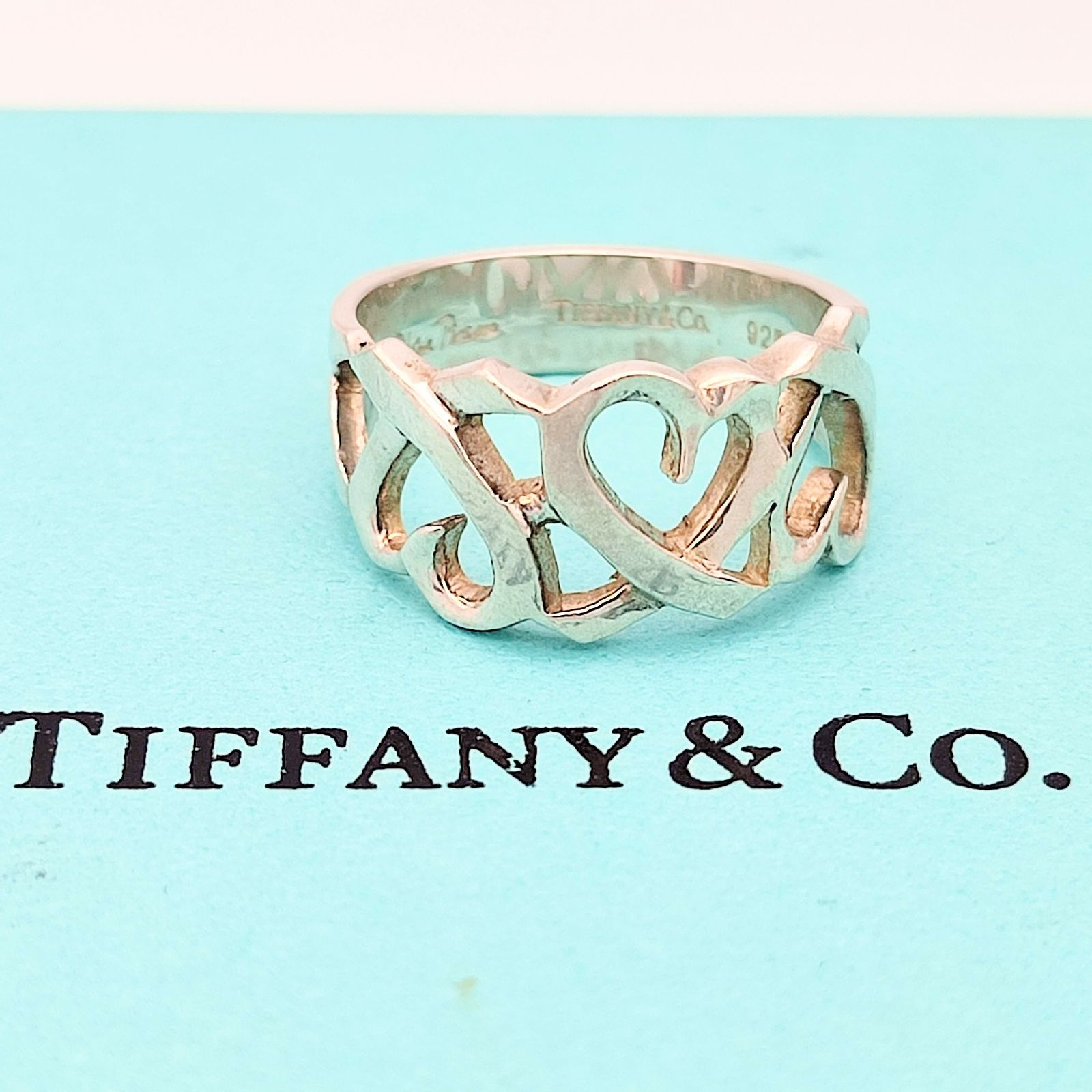 美品】TIFFANY ティファニー トリプルラビングハートリング