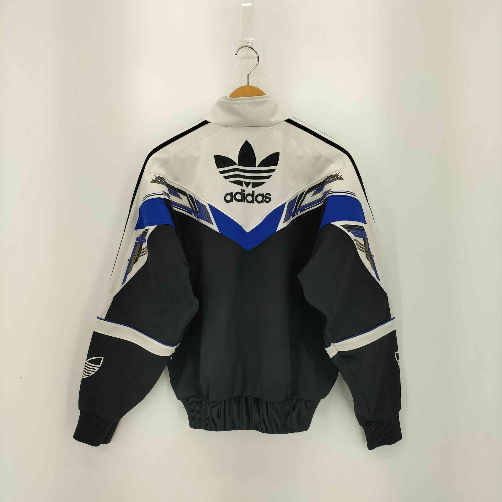 ミ*き様 80s★adidas トラックジャケットジップアップジャケット ブルー ミ*き様 80s☆adidas トラックジャケットジップアップジャケット