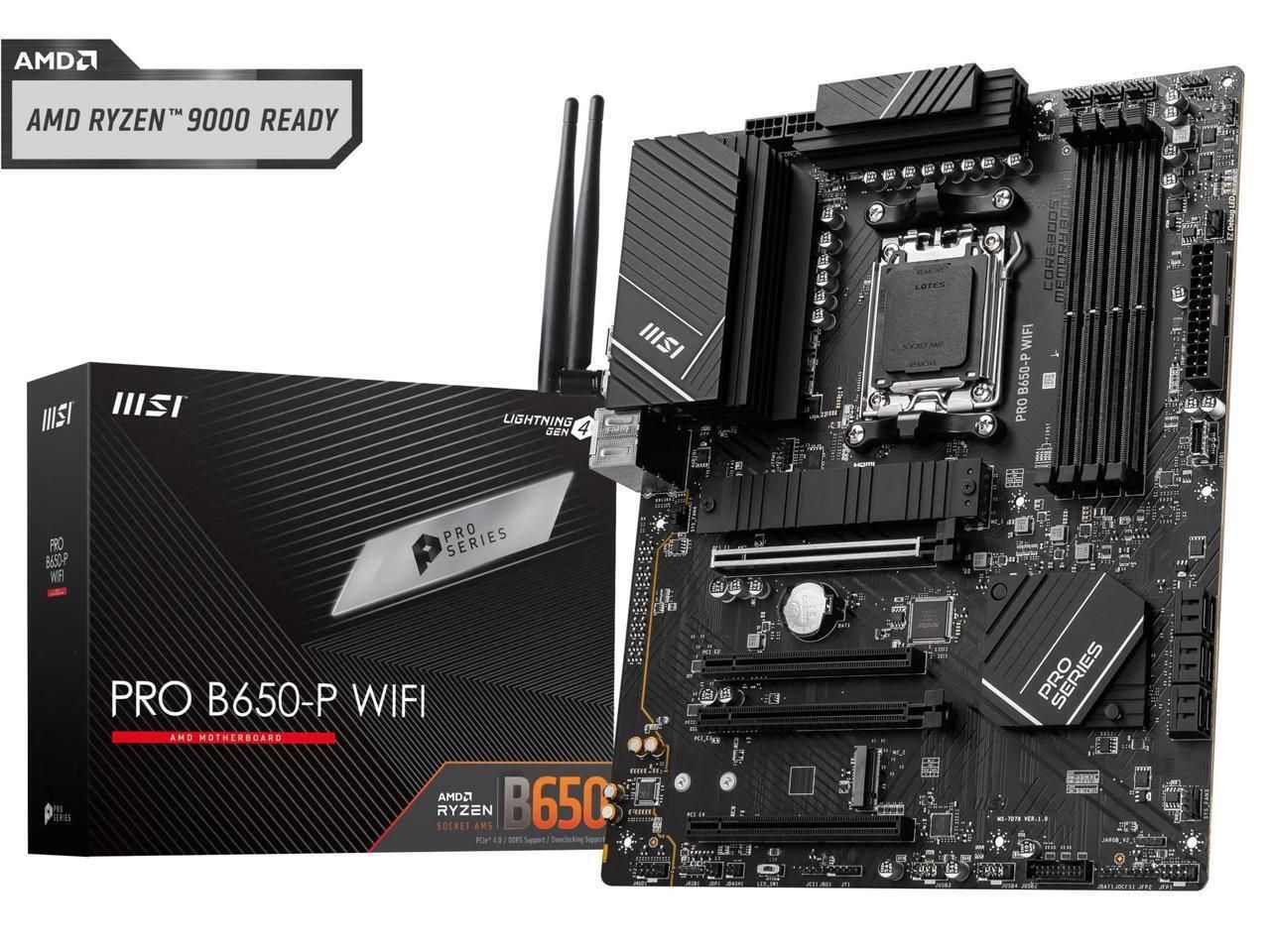 MSI PRO B650-P WIFI AM5 AMD B650 SATA 6Gb|s DDR5 Ryzen 7000 ATX マザーボード