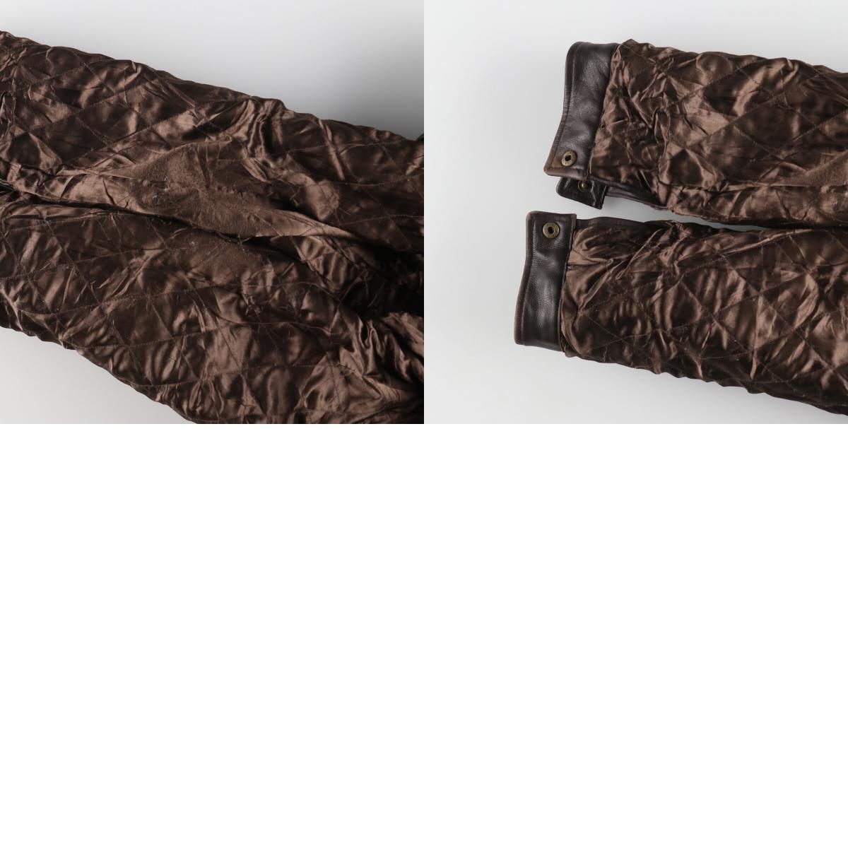 古着 クラフトアンドバロー CROFT AND BARROW レザーブルゾンタイプ  