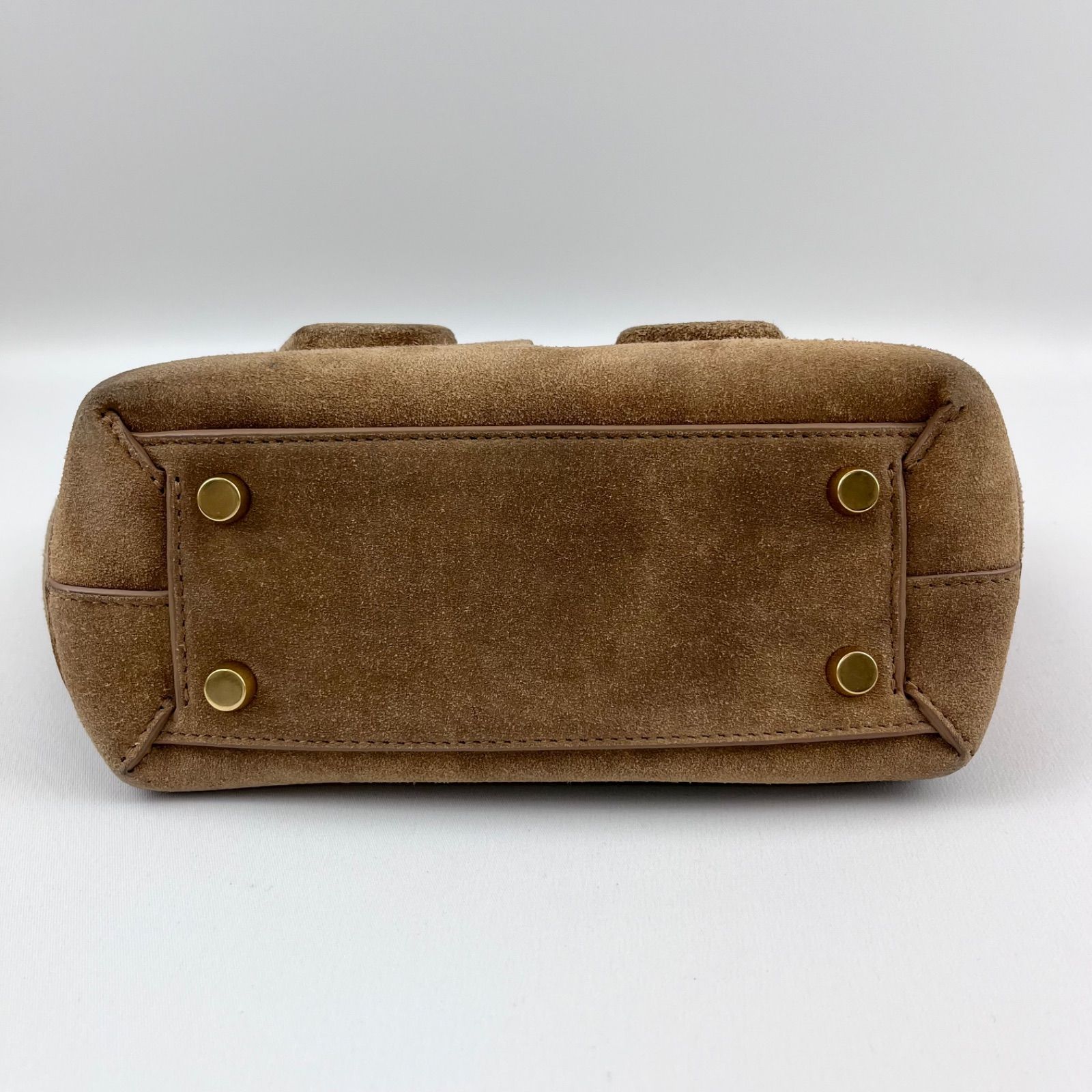 BOTTEGA VENETA ハンドバッグ スエード ブラウン系 最終値下げ※【美品】BOTTEGA VENETA ボッテガ ヴェネタ ミニアルコ