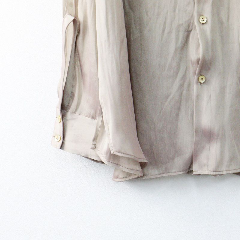 CLANE◆長袖シャツ/1/ポリエステル/BEG/14122-4012 CLANE(クラネ)｜BIG COLLAR DRAWSTRING BLOUSE/シャツ/WHITE の