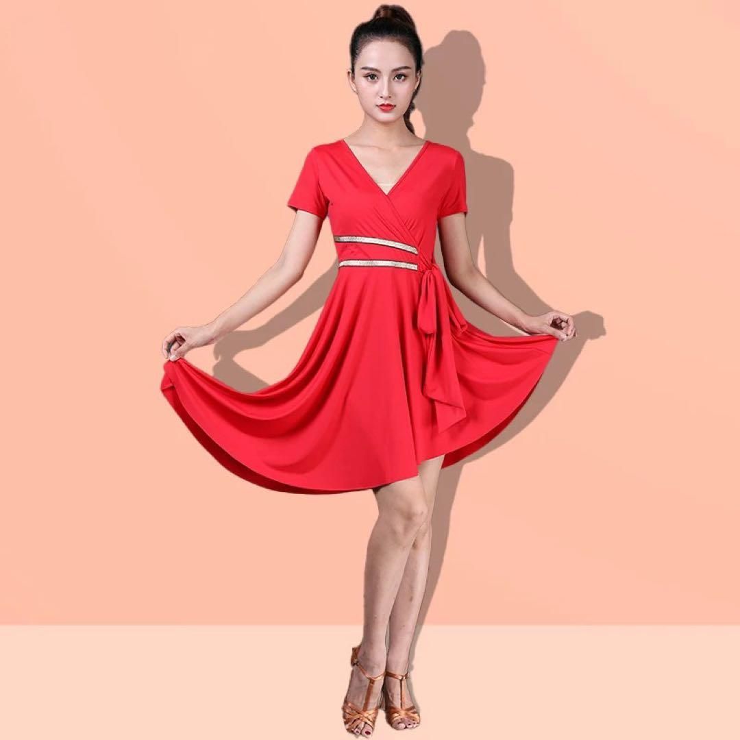 ラテン向け練習着♪フィット感抜群のダンス練習着！ワンピースタイプ