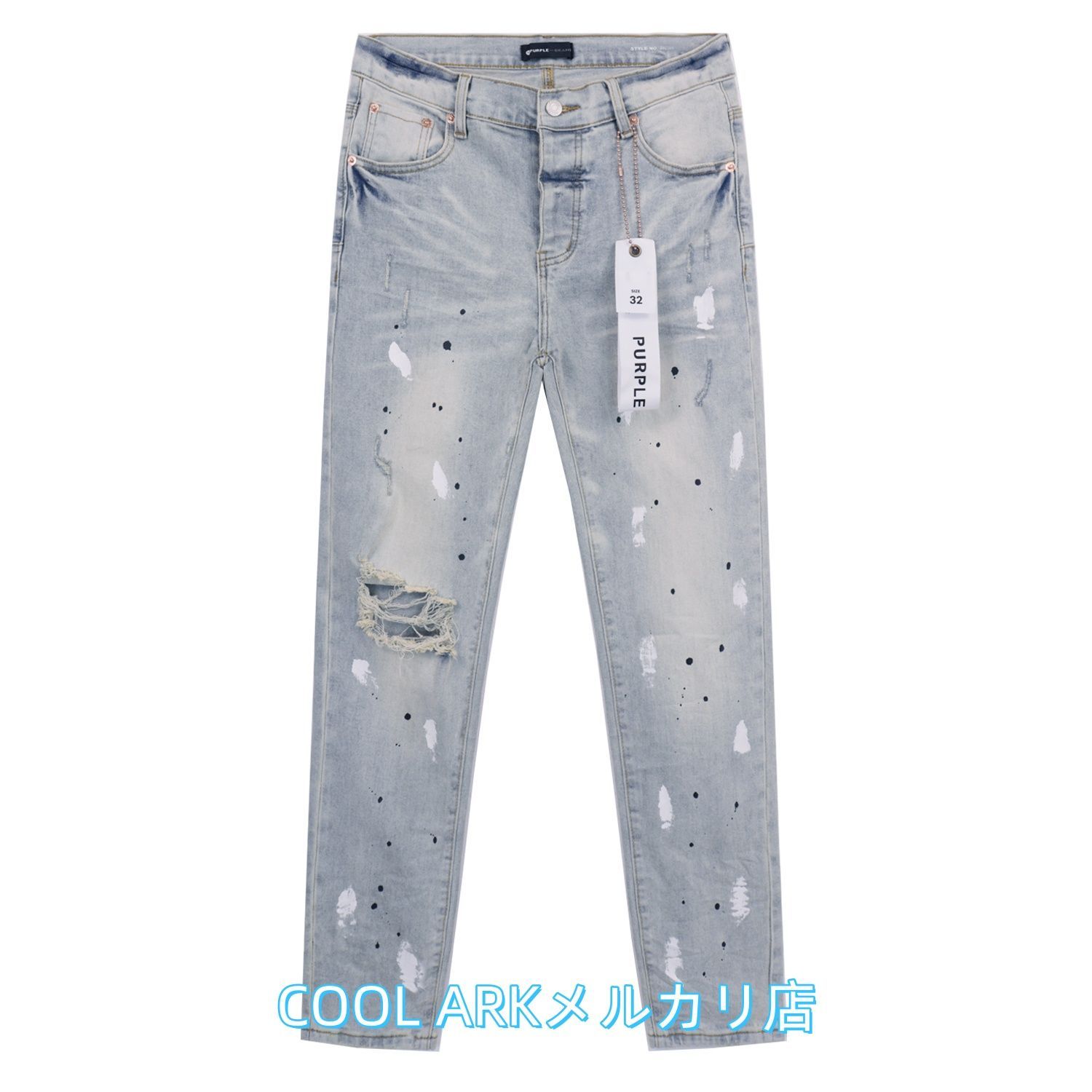 PURPLE BRAND P002 ダメージ加工デニムパンツw38