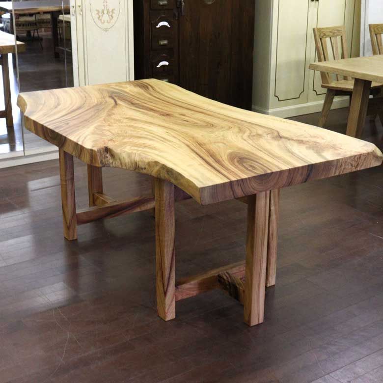 一枚板 テーブル ダイニングテーブル 楠 180cm 座卓 兼用 一枚板 4人用