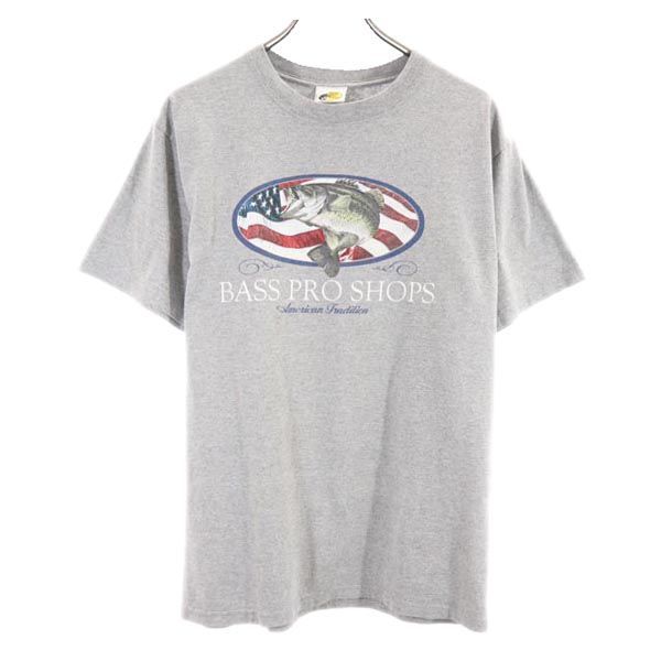 バスプロショップ プリント 半袖 Tシャツ M グレー Bass Pro Shops メンズ 【中古】  【230906】 メール便可