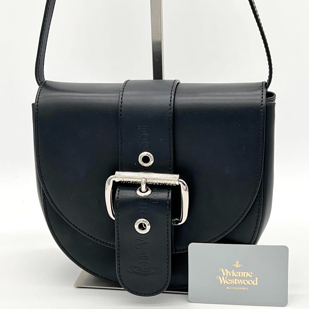 極美品】Vivienne Alex サドルバッグ ショルダーバッグ ブラック